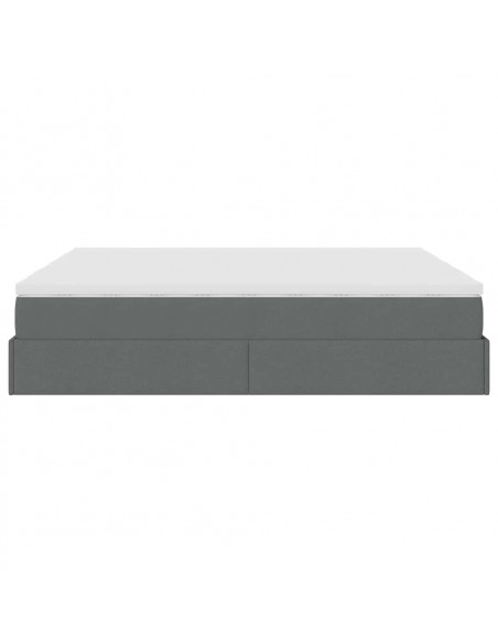 Struttura Letto Pouf con Materassi 200x200 cm in Tessuto