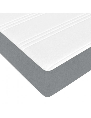 Struttura Letto Pouf con Materassi 200x200 cm in Tessuto