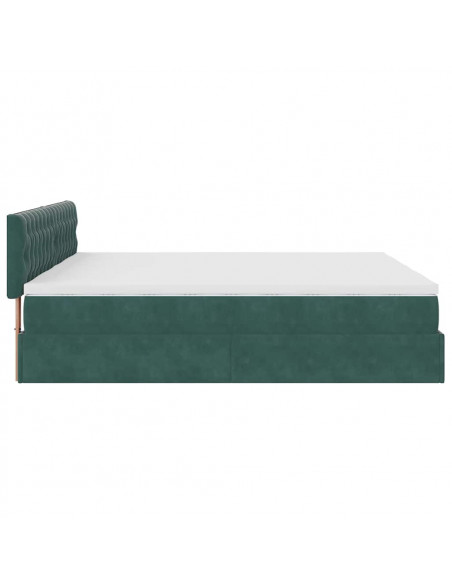 Struttura Letto Pouf con Materassi 200x200 cm Velluto