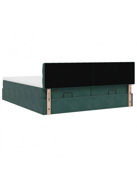 Struttura Letto Pouf con Materassi 200x200 cm Velluto