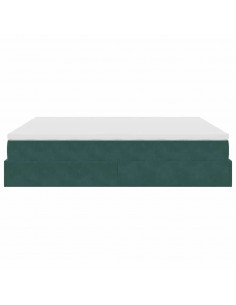 Struttura Letto Pouf con Materassi 200x200 cm Velluto