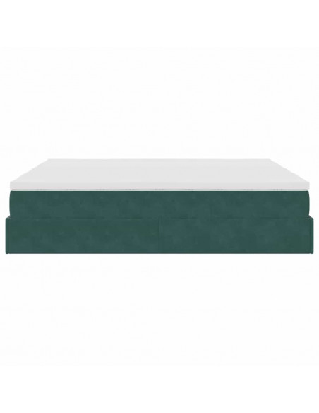 Struttura Letto Pouf con Materassi 200x200 cm Velluto