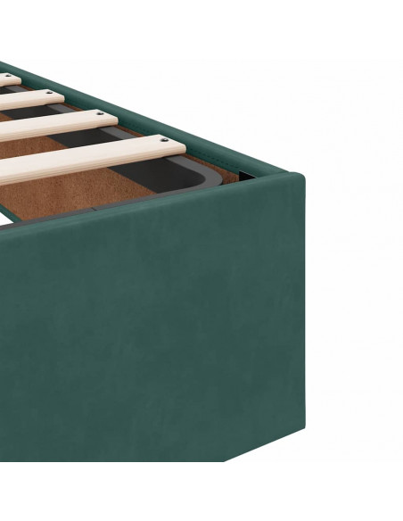 Struttura Letto Pouf con Materassi 200x200 cm Velluto