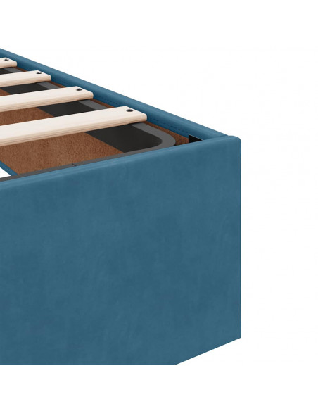 Struttura Letto Pouf con Materassi 200x200 cm Velluto