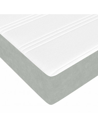 Struttura Letto Pouf con Materassi 200x200 cm Velluto