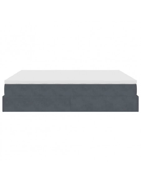 Struttura Letto Pouf con Materassi 200x200 cm Velluto