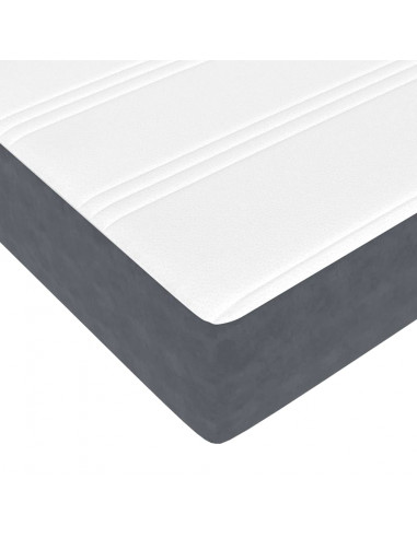 Struttura Letto Pouf con Materassi 200x200 cm Velluto