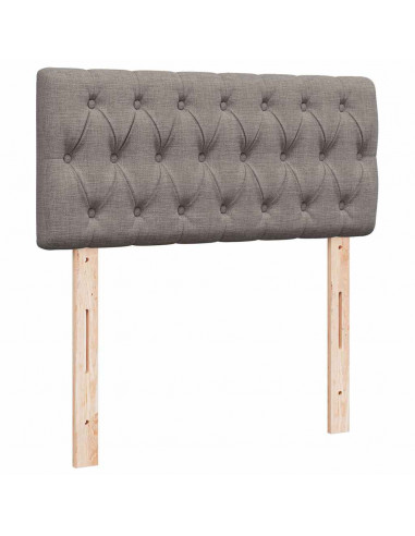 Struttura Letto Pouf con Materassi Tortora 180x200cm in Tessuto