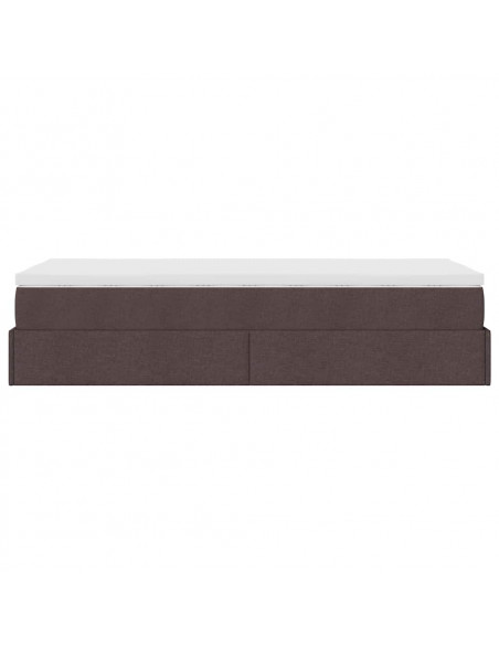 Struttura Letto Pouf con Materasso 100x200 cm in Tessuto