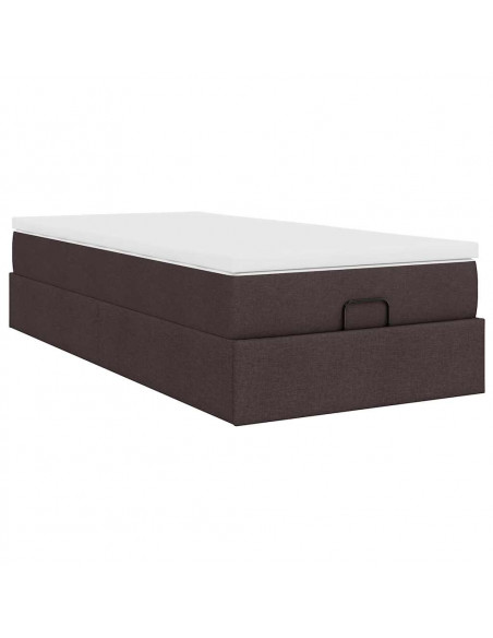 Struttura Letto Pouf con Materasso 100x200 cm in Tessuto