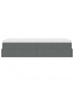 Struttura Letto Pouf con Materasso 100x200 cm in Tessuto