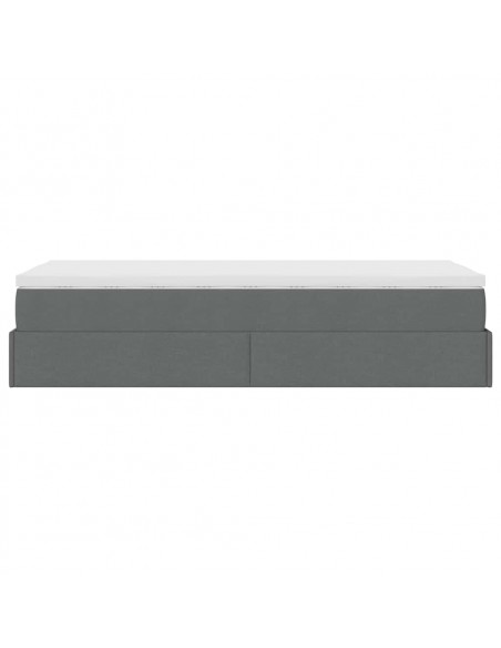 Struttura Letto Pouf con Materasso 100x200 cm in Tessuto