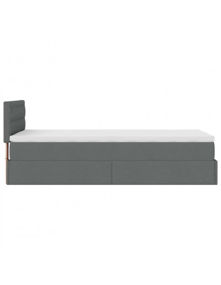 Struttura Letto Pouf con Materasso 100x200 cm in Tessuto