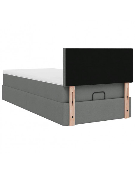 Struttura Letto Pouf con Materasso 100x200 cm in Tessuto