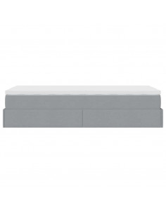 Struttura Letto Pouf con Materasso 100x200 cm in Tessuto