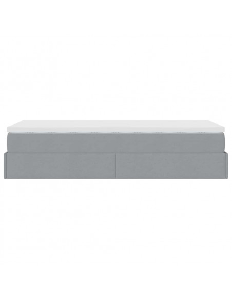 Struttura Letto Pouf con Materasso 100x200 cm in Tessuto