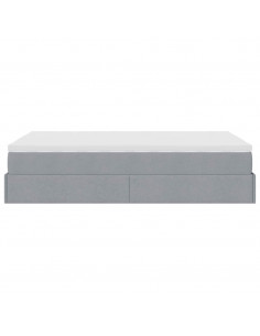 Struttura Letto Pouf con Materasso 120x190 cm in Tessuto