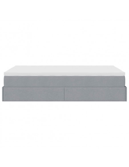 Struttura Letto Pouf con Materasso 120x190 cm in Tessuto