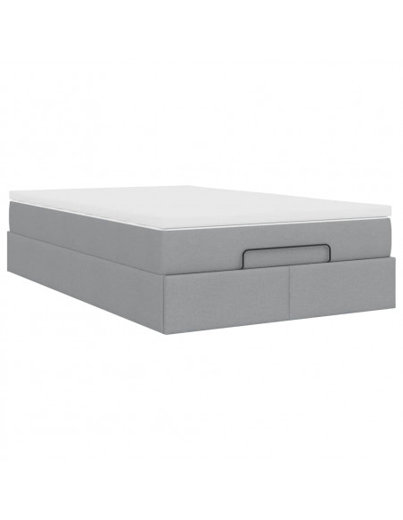 Struttura Letto Pouf con Materasso 120x190 cm in Tessuto
