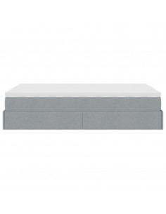 Struttura Letto Pouf con Materasso 120x200 cm in Tessuto