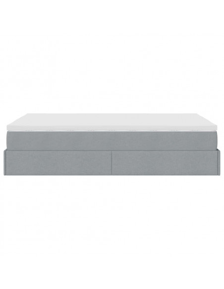 Struttura Letto Pouf con Materasso 120x200 cm in Tessuto