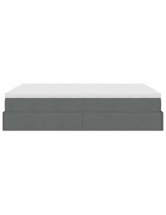 Struttura Letto Pouf con Materasso 140x200 cm in Tessuto