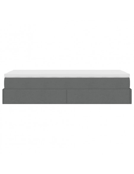 Struttura Letto Pouf con Materasso 180x200 cm in Tessuto
