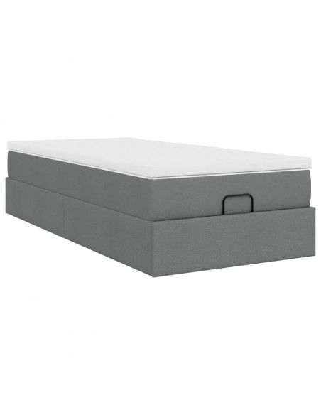 Struttura Letto Pouf con Materasso 180x200 cm in Tessuto