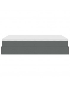 Struttura Letto Pouf con Materasso 80x200 cm in Tessuto 2