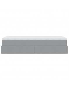 Struttura Letto Pouf con Materasso 80x200 cm in Tessuto