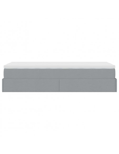 Struttura Letto Pouf con Materasso 80x200 cm in Tessuto