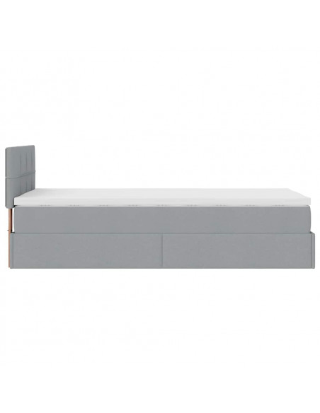 Struttura Letto Pouf con Materasso 80x200 cm in Tessuto