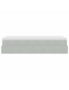 Struttura Letto Pouf con Materasso 80x200 cm in Velluto