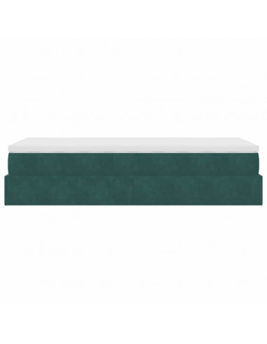 Struttura Letto Pouf con Materasso 80x200 cm Velluto