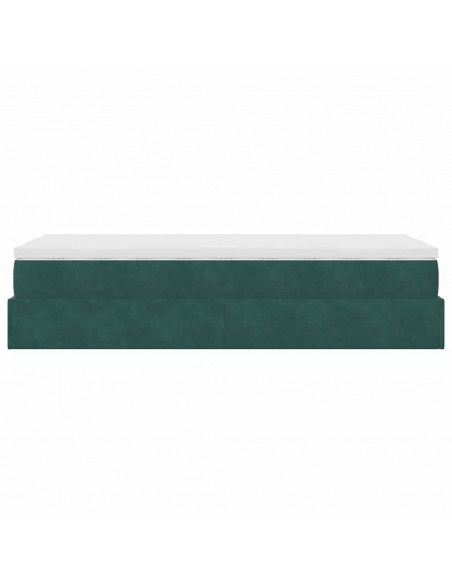Struttura Letto Pouf con Materasso 80x200 cm Velluto