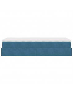 Struttura Letto Pouf con Materasso 80x200 cm Velluto 2