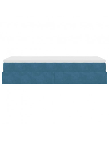 Struttura Letto Pouf con Materasso 80x200 cm Velluto