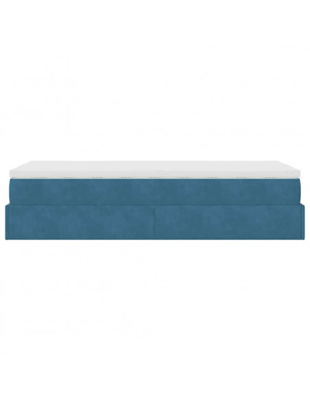 Struttura Letto Pouf con Materasso 80x200 cm Velluto