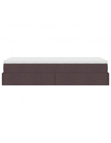 Struttura Letto Pouf con Materasso 90x190 cm in Tessuto