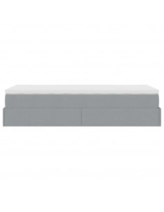 Struttura Letto Pouf con Materasso 90x190 cm in Tessuto