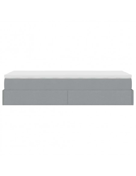 Struttura Letto Pouf con Materasso 90x190 cm in Tessuto