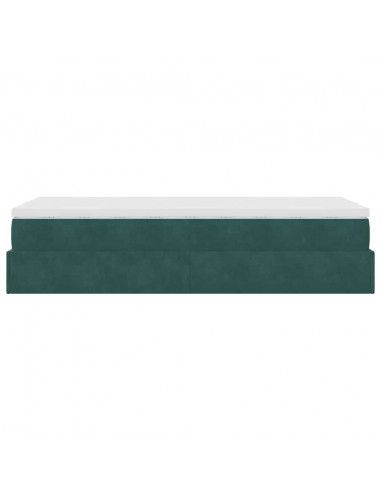 Struttura Letto Pouf con Materasso 90x190 cm in Velluto