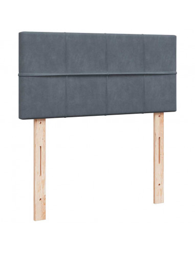 Struttura Letto Pouf con Materasso 90x190 cm in Velluto