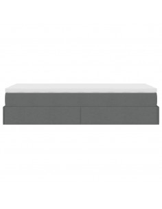 Struttura Letto Pouf con Materasso 90x200 cm in Tessuto