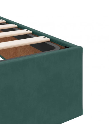 Struttura Letto Pouf con Materasso 90x200 cm in Velluto