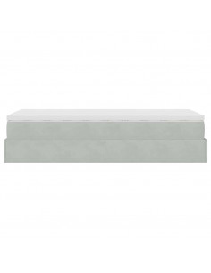 Struttura Letto Pouf con Materasso 90x200 cm in Velluto