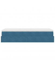 Struttura Letto Pouf con Materasso 90x200 cm in Velluto