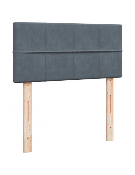 Struttura Letto Pouf con Materasso 90x200 cm in Velluto