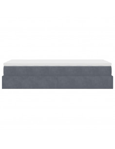 Struttura Letto Pouf con Materasso 90x200 cm in Velluto