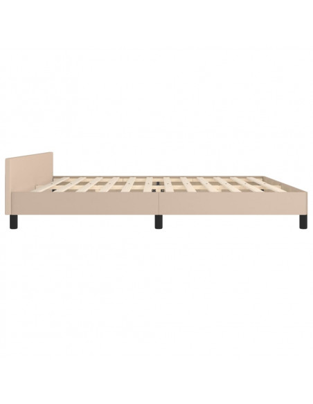 Giroletto con Testiera Cappuccino 200x200 cm in Similpelle